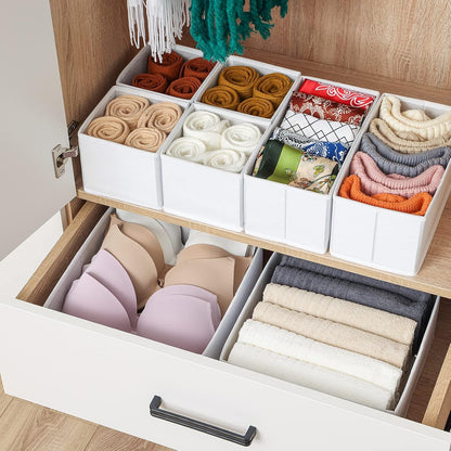 3-Piece Fabric Foldable Drawer Organizer Set