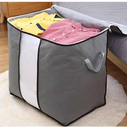 3Pcs Grey Storage Organizer Bags
