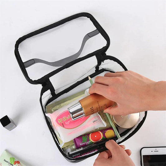 Waterproof Transparent PVC Cosmetic Storage Organzier Bag (Random Colour)